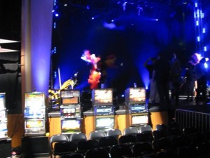Promotional Slot Machines for TNA Wrestling at the Joint located in the Hard Rock Hotel and Casino.  Las Vegas, NVIMG_6038