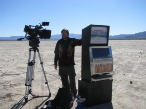 Sports Illustrated  Model Search Promotional Slot Machine at a dry lake bed near Las Vegas, NV Photo IMG_7826