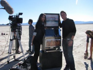 Sports Illustrated  Model Search Promotional Slot Machine at a dry lake bed near Las Vegas, NV Photo IMG_7831