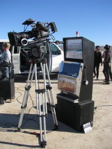 Sports Illustrated  Model Search Promotional Slot Machine at a dry lake bed near Las Vegas, NV Photo IMG_7890