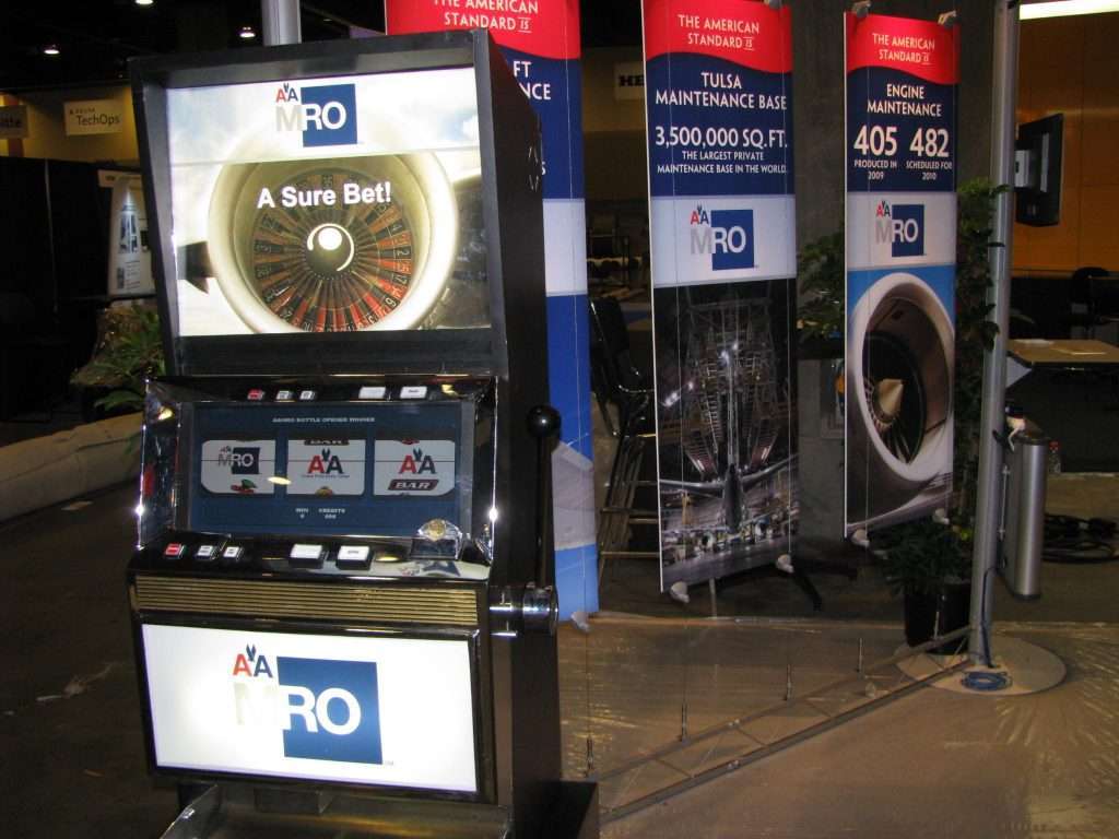 American AIrlines Slot Machine in Las Vegas Trade Show